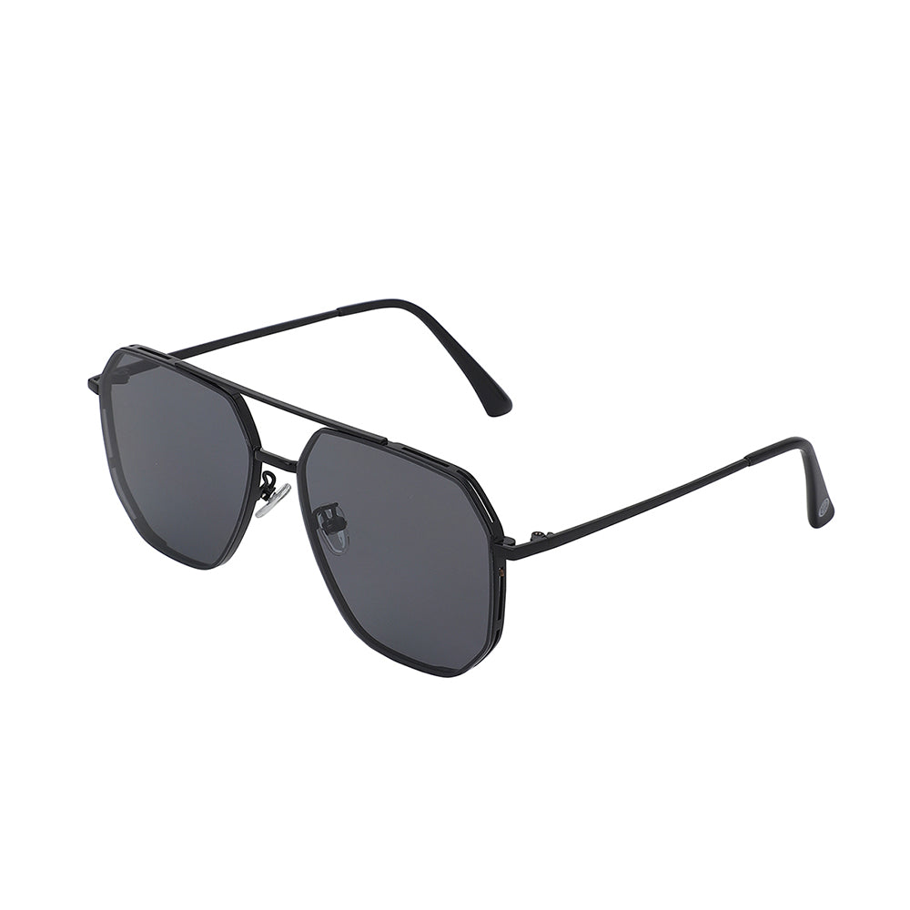 Carlton London Premium Black Toned Polarised And Uv Protected Lens Rectangle Sunglasses For Men