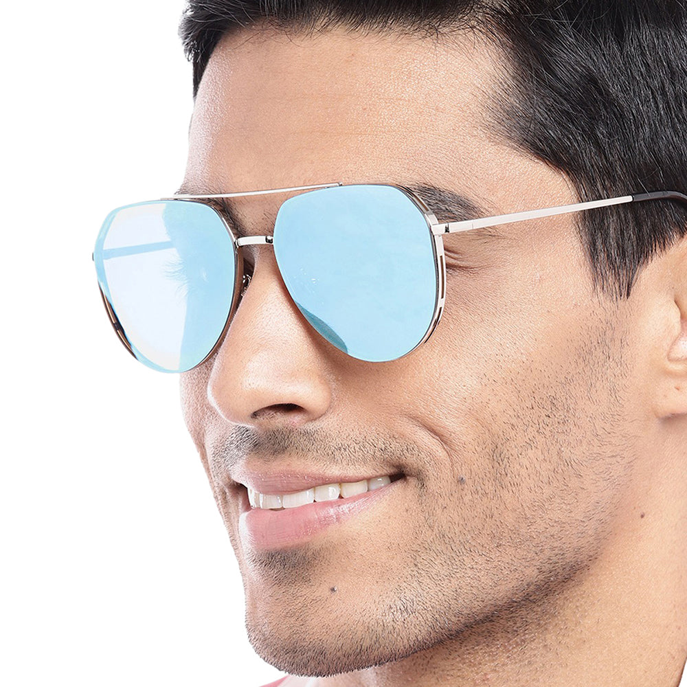 Carlton London Premium Silver Blue Toned Polarised And Uv