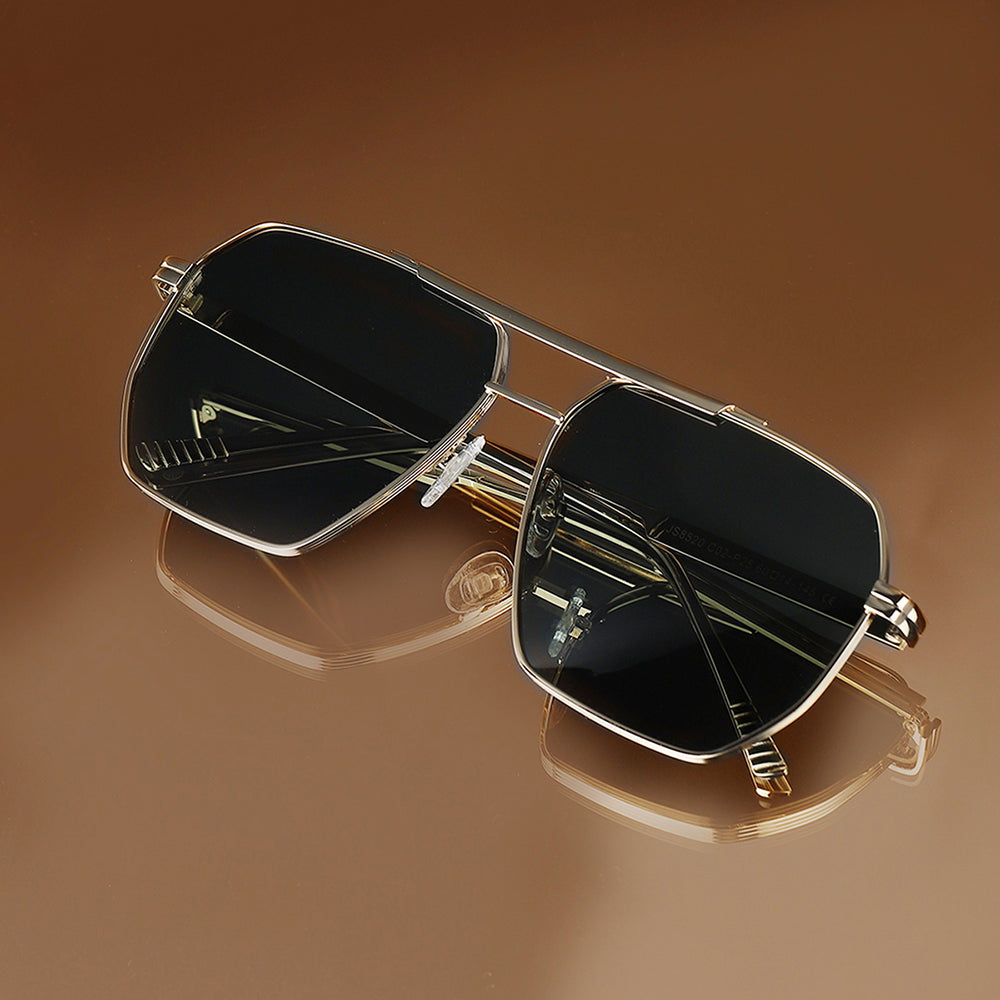 Carlton London Premium Gold Toned Polarised And Uv Protected Lens