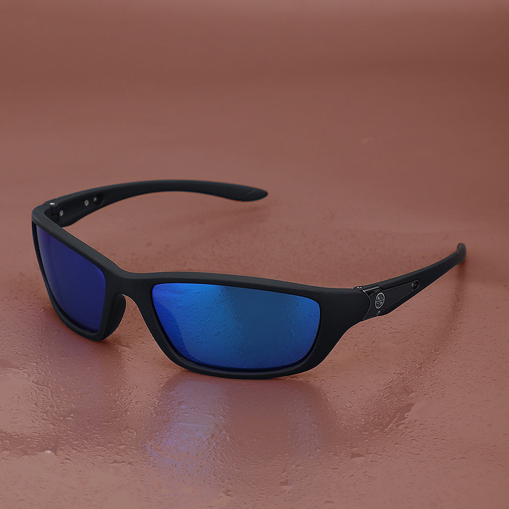 Carlton London Premium Black Toned Polarised And Uv Protected Lens Sports Sunglasses For Men