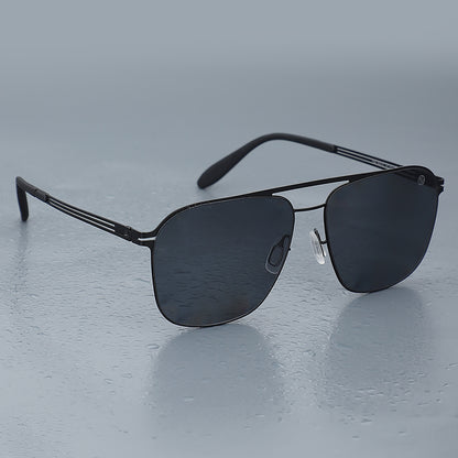 Carlton London Premium Black Toned Polarised And Uv Protected Lens Square Sunglasses For Men