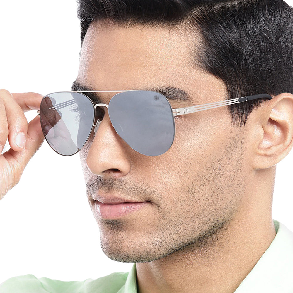 Buy Ferragamo Men Silver Navigator Metal Sunglass Online - 730102 | The  Collective