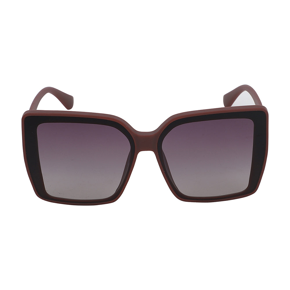 Carlton London Premium-Women-Brown Toned Polarised And Uv Protected Lens Oversized Sunglasses For Women