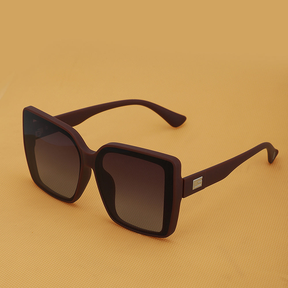 Carlton London Premium-Women-Brown Toned Polarised And Uv Protected Lens Oversized Sunglasses For Women