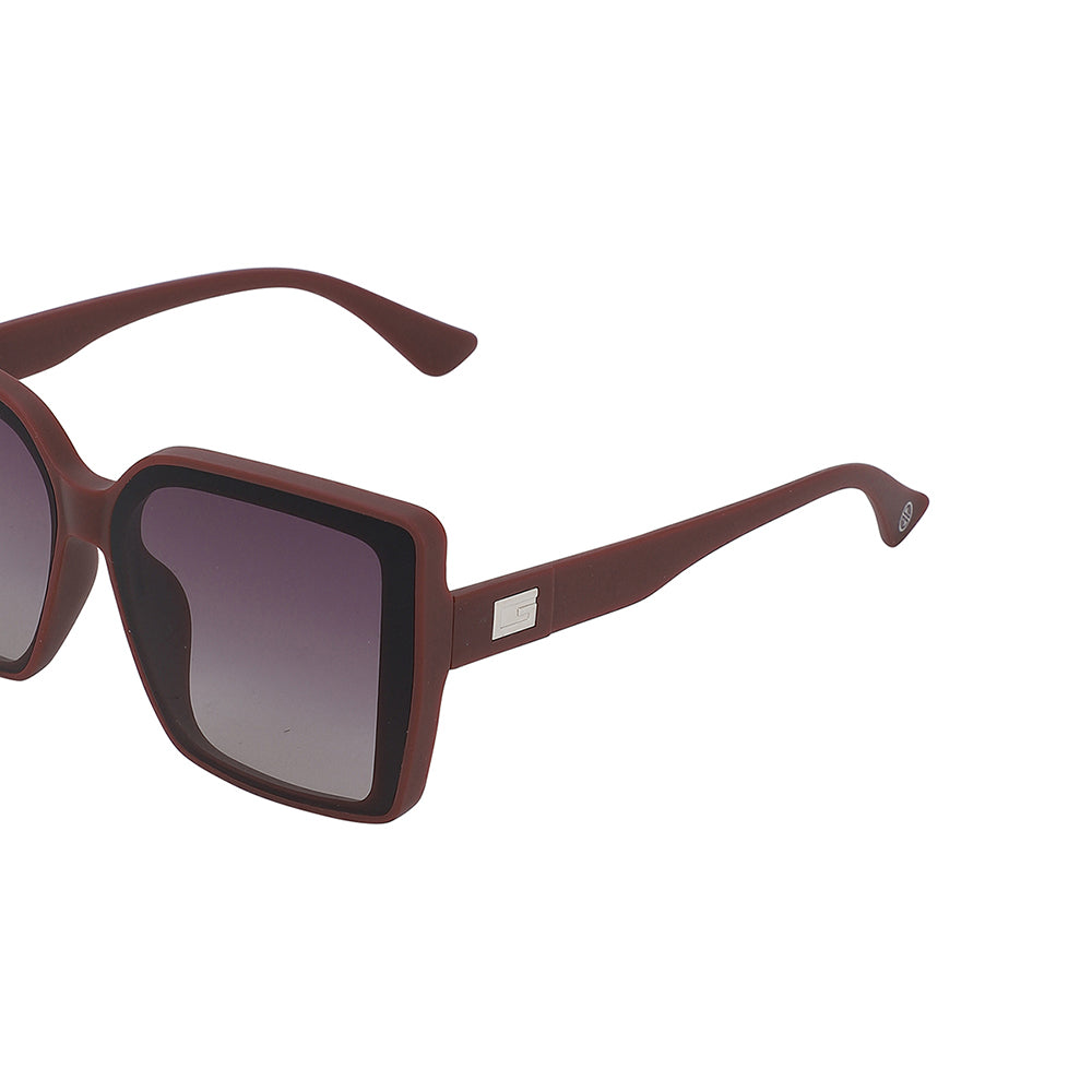 Carlton London Premium-Women-Brown Toned Polarised And Uv Protected Lens Oversized Sunglasses For Women