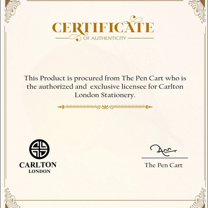 Carlton London Luxury Black &amp; Gold Designer Ball Pen  Elegant Executive Writing Pen