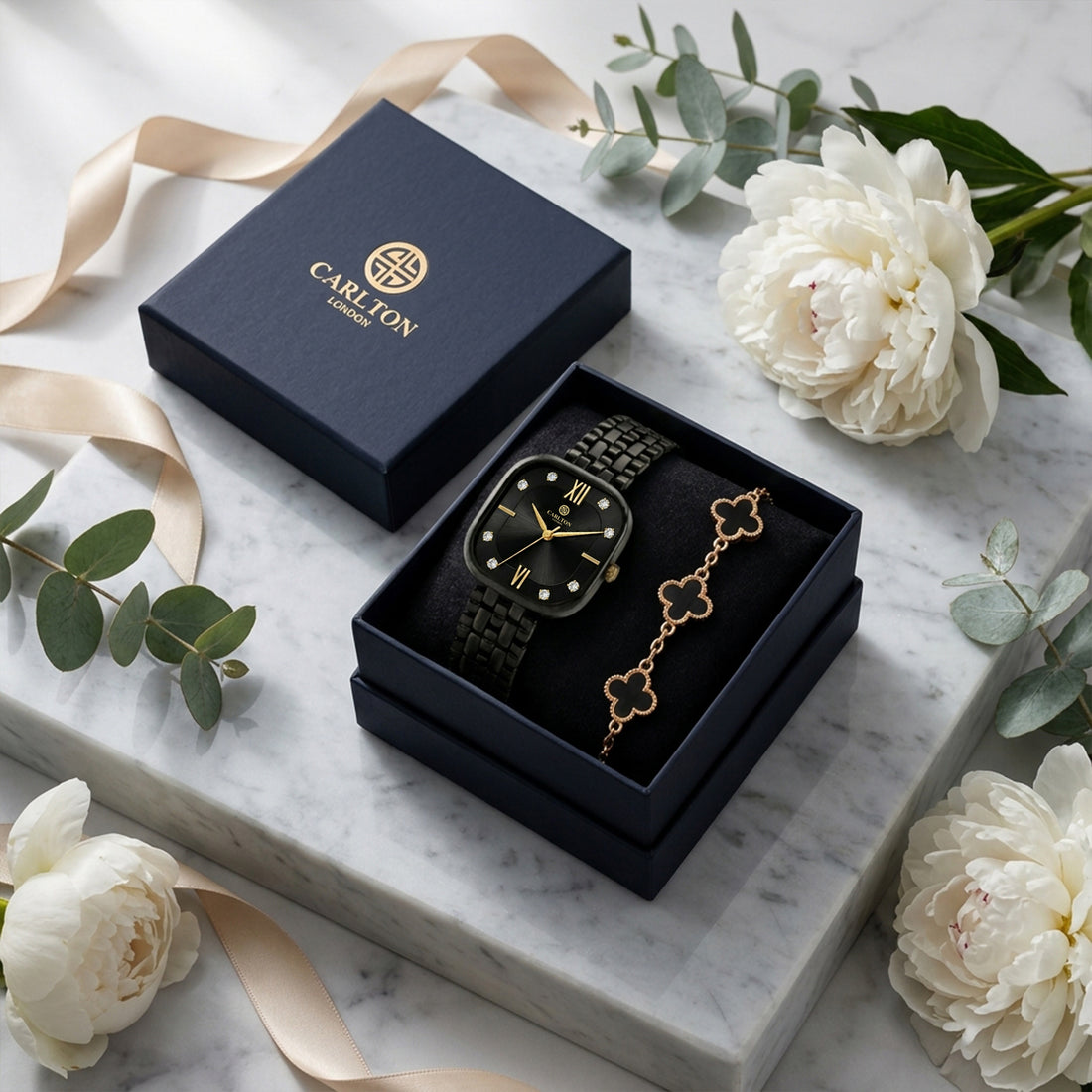 Gift Set Women - Chelsea &amp; Black Leaf Bracelet -CLPLG136