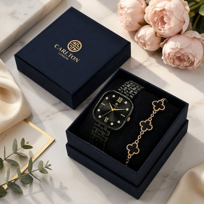 Gift Set Women - Chelsea &amp; Black Leaf Bracelet -CLPLG136