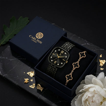 Gift Set Women - Chelsea &amp; Black Leaf Bracelet -CLPLG136