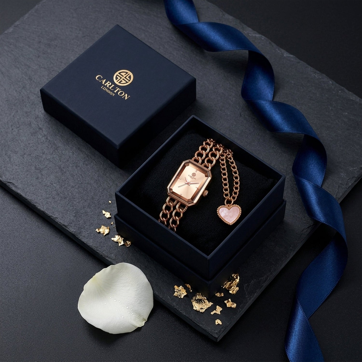 Gift Set Women - Victoria Watch &amp; Heart Charm -CLPLG145