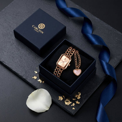 Gift Set Women - Victoria Watch &amp; Heart Charm -CLPLG145