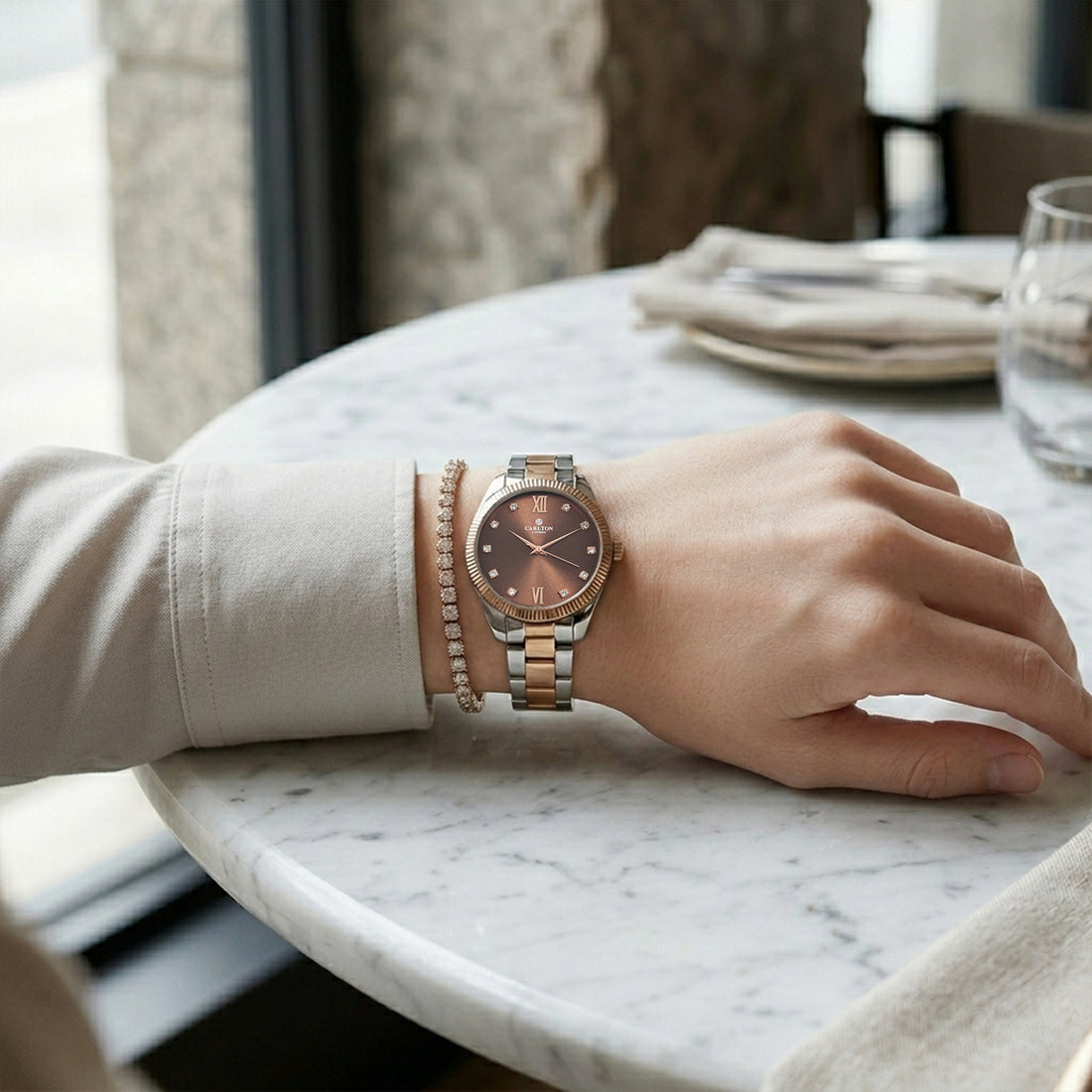 Gift Set Women - Harper Watch &amp; Tennis Bracelet -CLPLG140