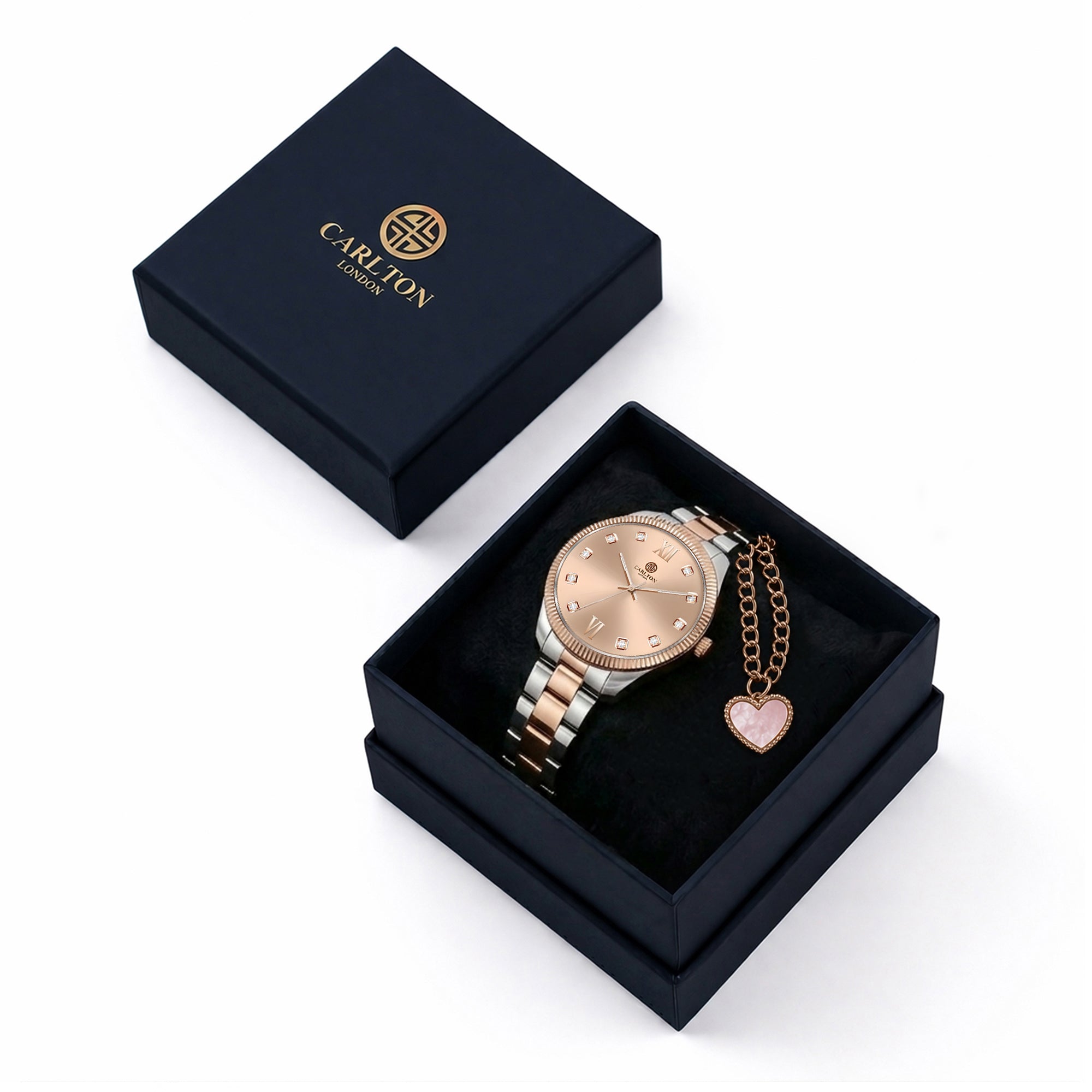 Gift Set Women - Harper  Watch &amp; Heart Charm -CLPLG138