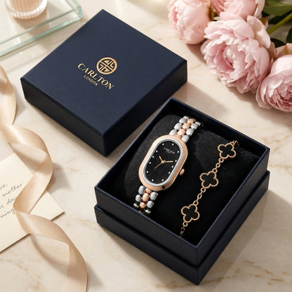 Gift Set Women - Cecil Black Leaf Bracelet -CLPLG133