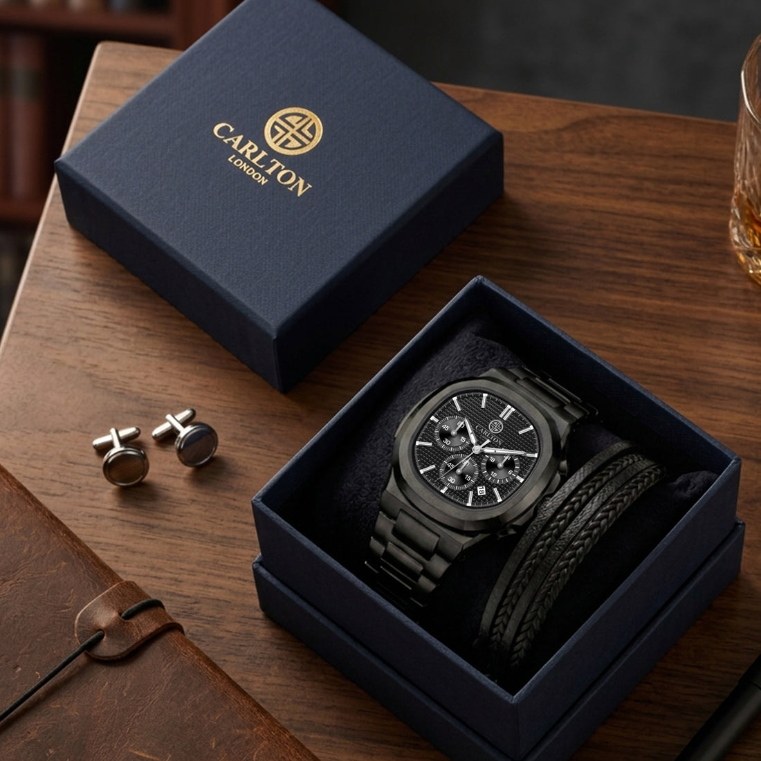 Gift Set Men - Parker &amp; Leather Multi Strap -CLPLG142