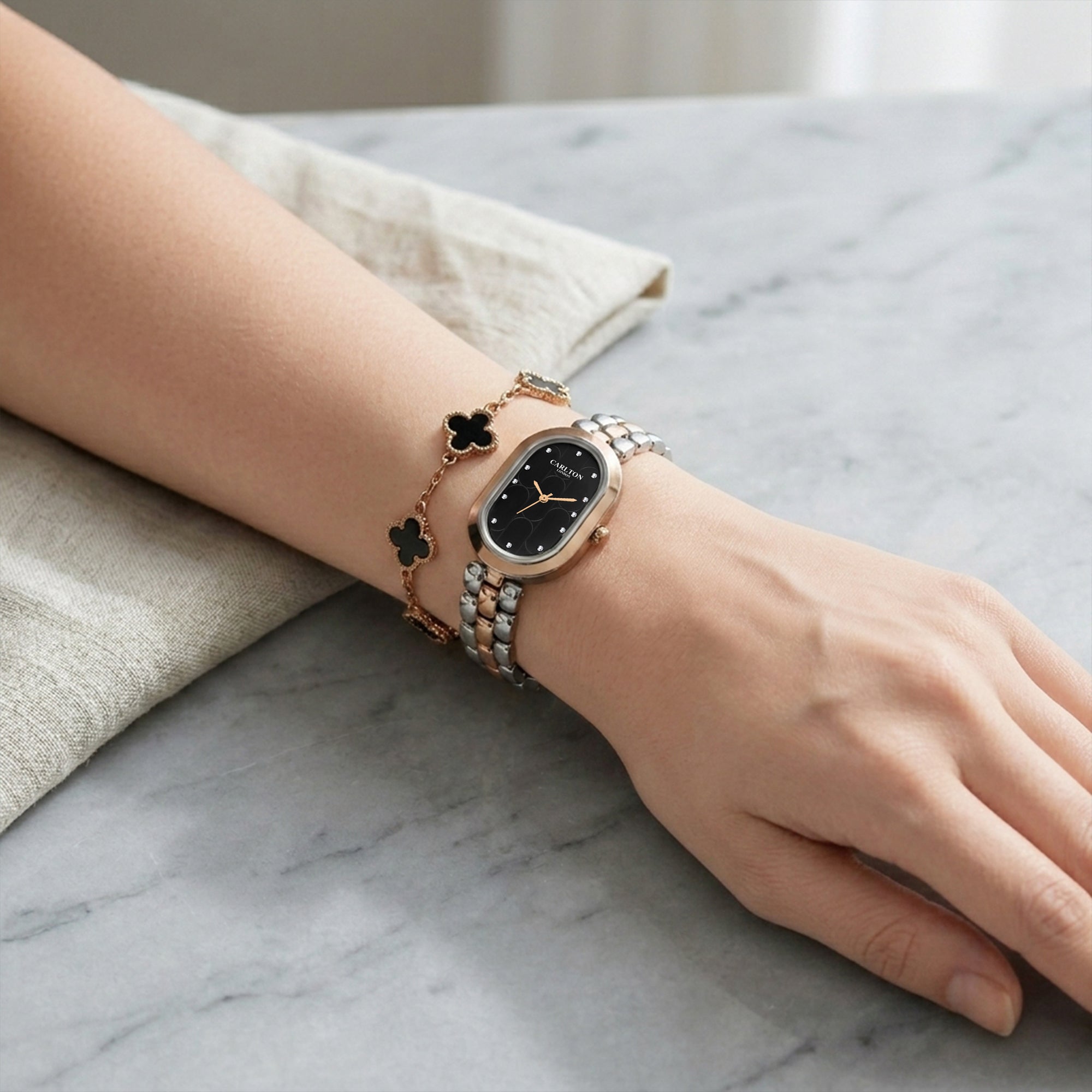 Gift Set Women - Cecil Black Leaf Bracelet -CLPLG133