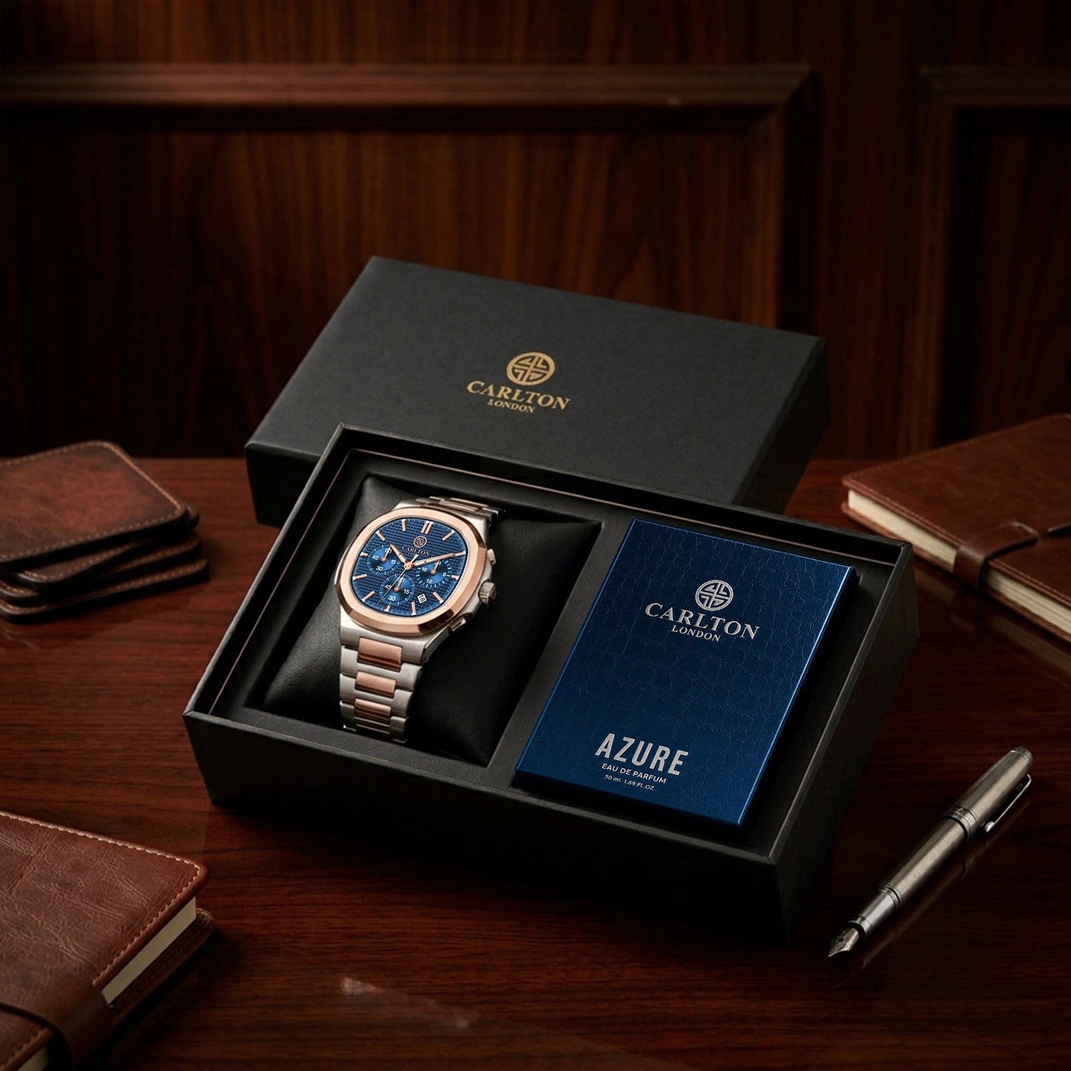 Gift Set Men - Parker Watch &amp; Azure Perfume 50ML -CLPLG143