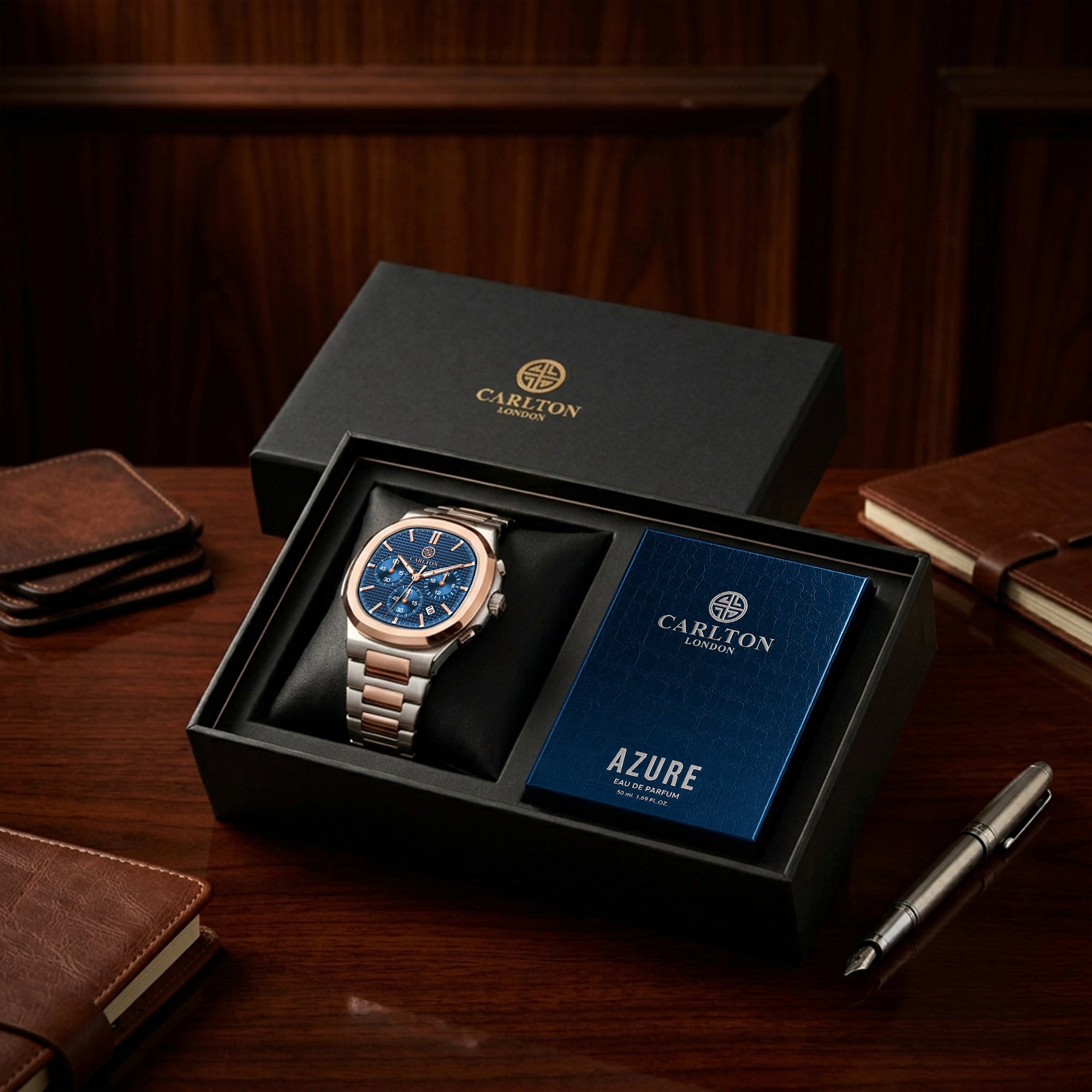 Gift Set Men - Parker Watch &amp; Azure Perfume 50ML -CLPLG143