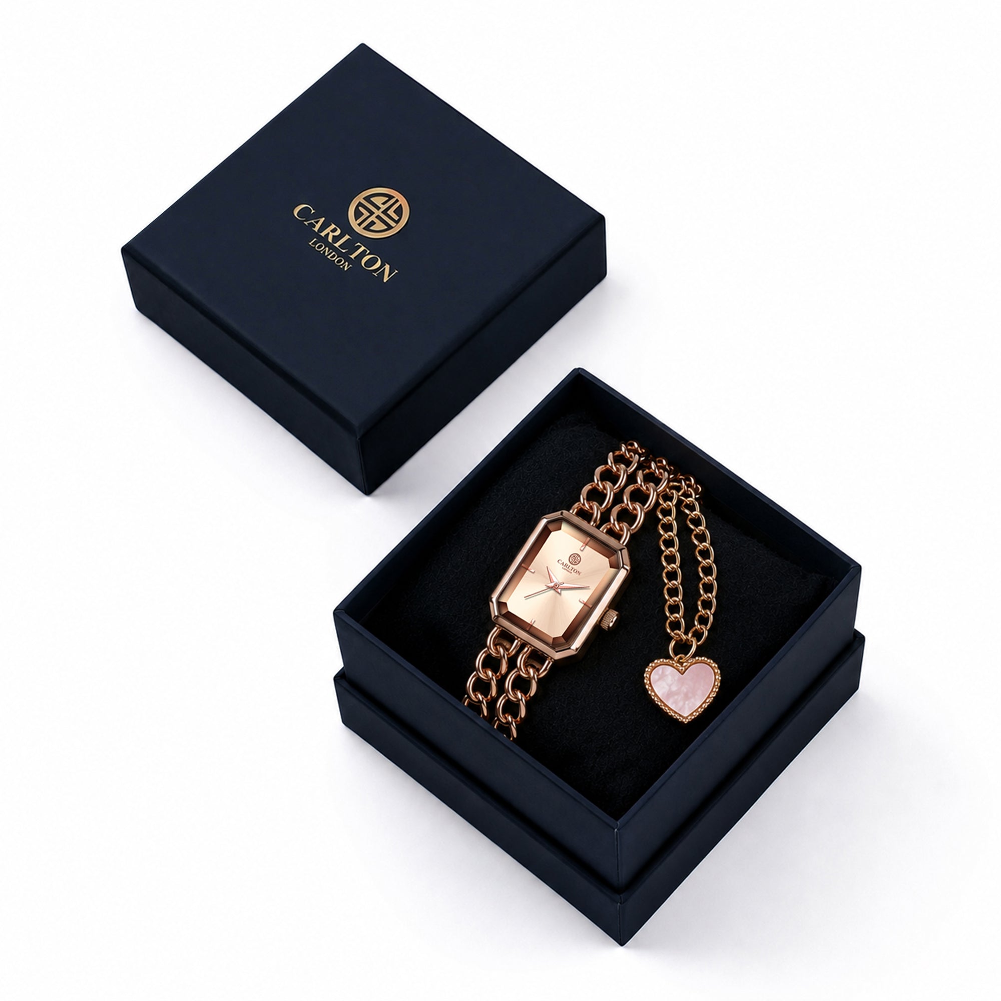 Gift Set Women - Victoria Watch &amp; Heart Charm -CLPLG145