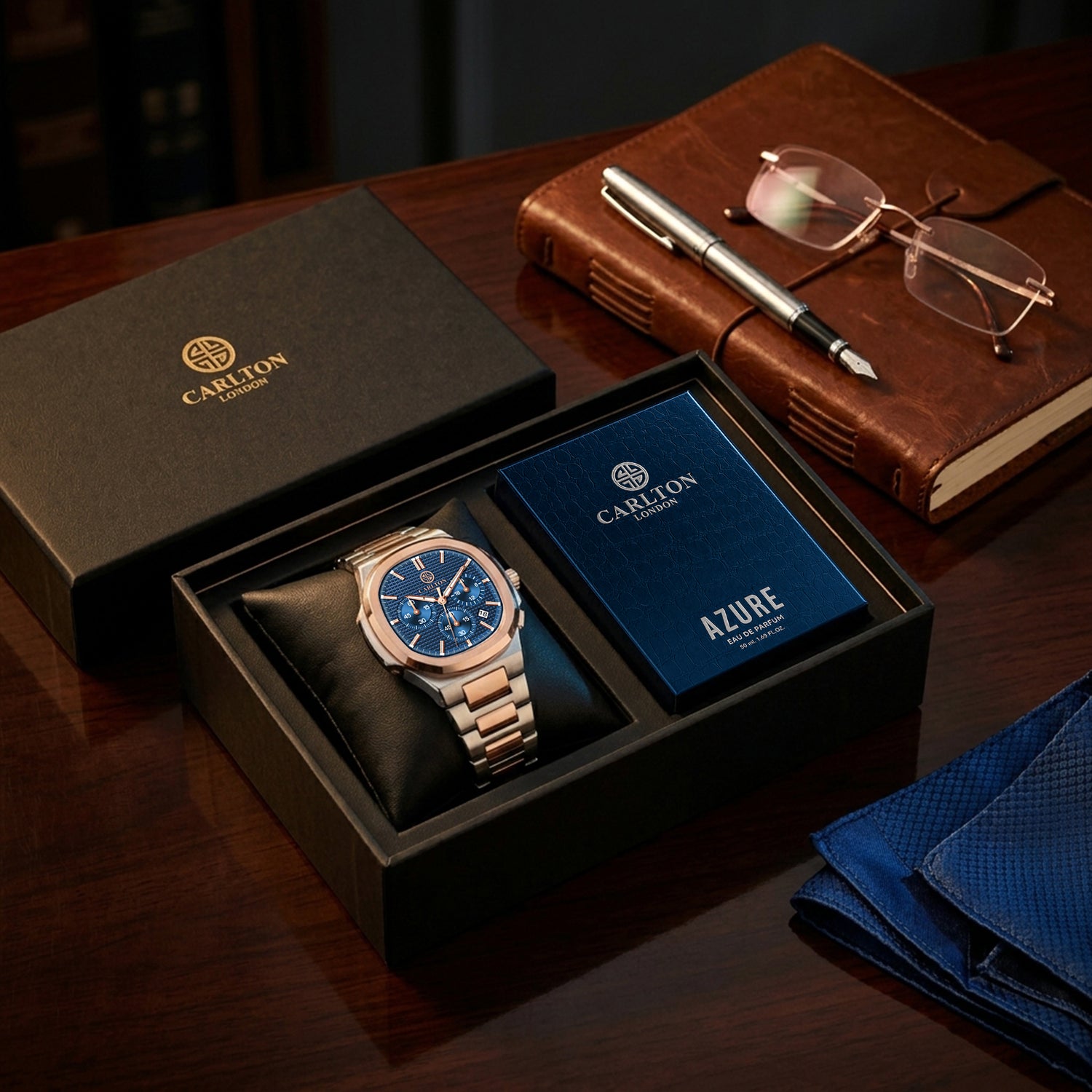 Gift Set Men - Parker Watch &amp; Azure Perfume 50ML -CLPLG143