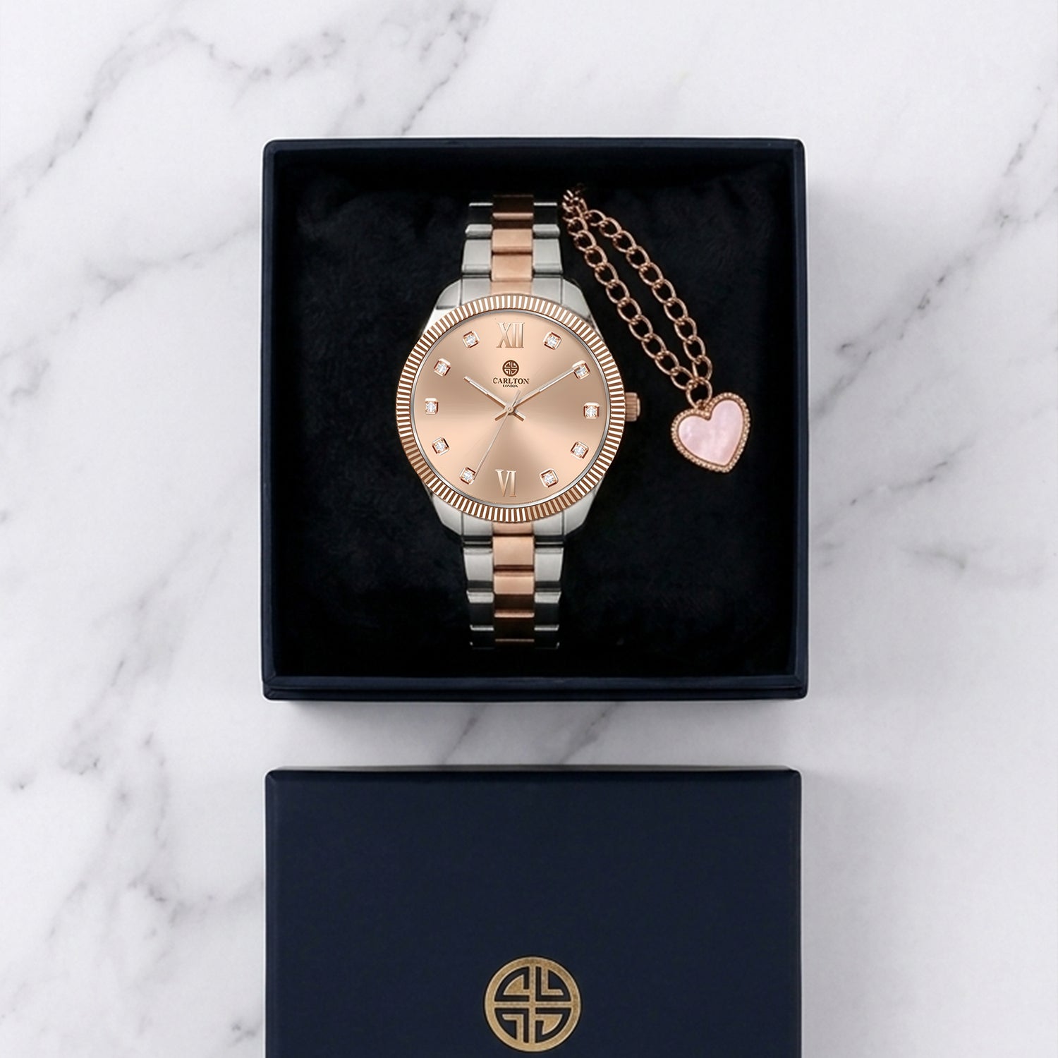 Gift Set Women - Harper  Watch &amp; Heart Charm -CLPLG138
