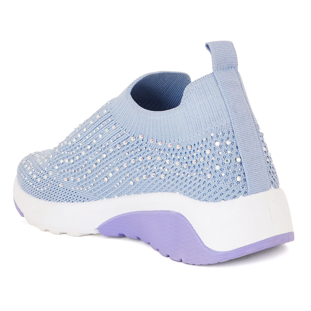 Women Embellished Flyknit Lightweight Slip-On Sneakers