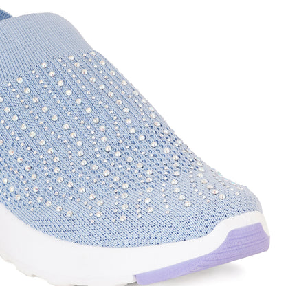 Women Embellished Flyknit Lightweight Slip-On Sneakers