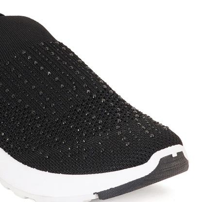 Women Embellished Flyknit Lightweight Slip-On Sneakers