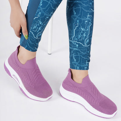 Women Comfortable Flyknit Lightweight Slip-On Sneakers