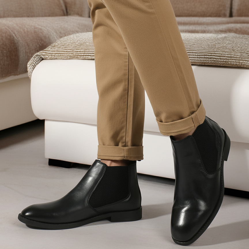 Style and Comfort Leather Classic Ankle Boots for Men
