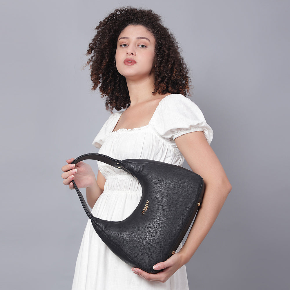 Women Textured Bucket Hobo Bag