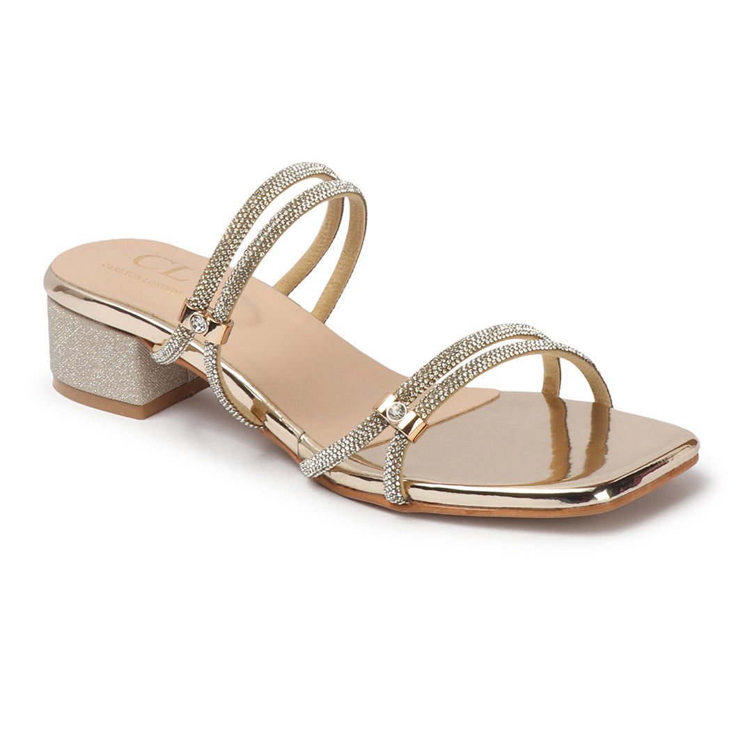 Women Embellished Party Block Sandals