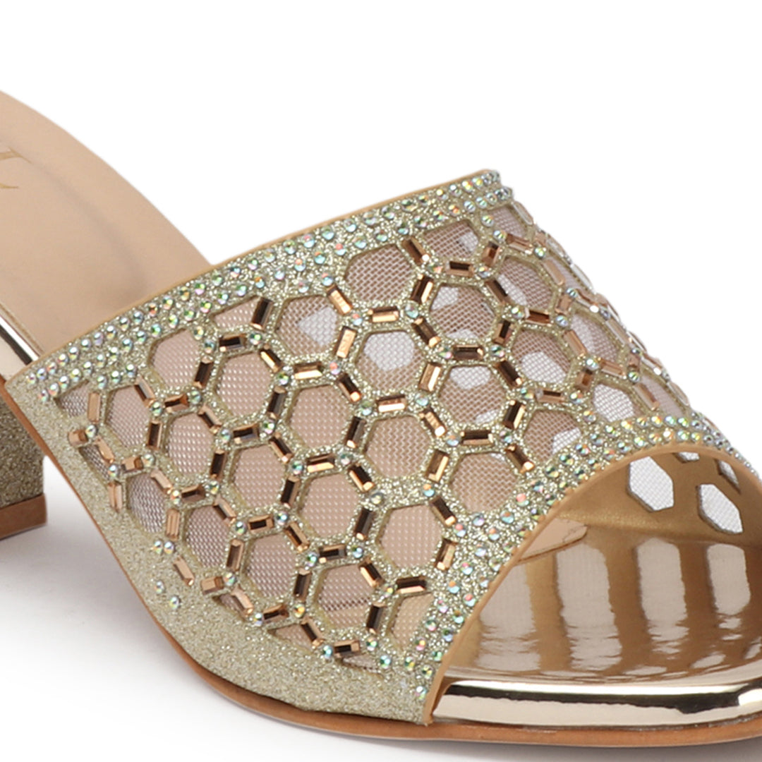 Women Embellished Block Heel Sandals