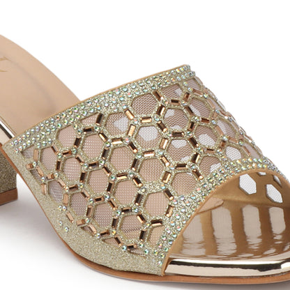 Women Embellished Block Heel Sandals