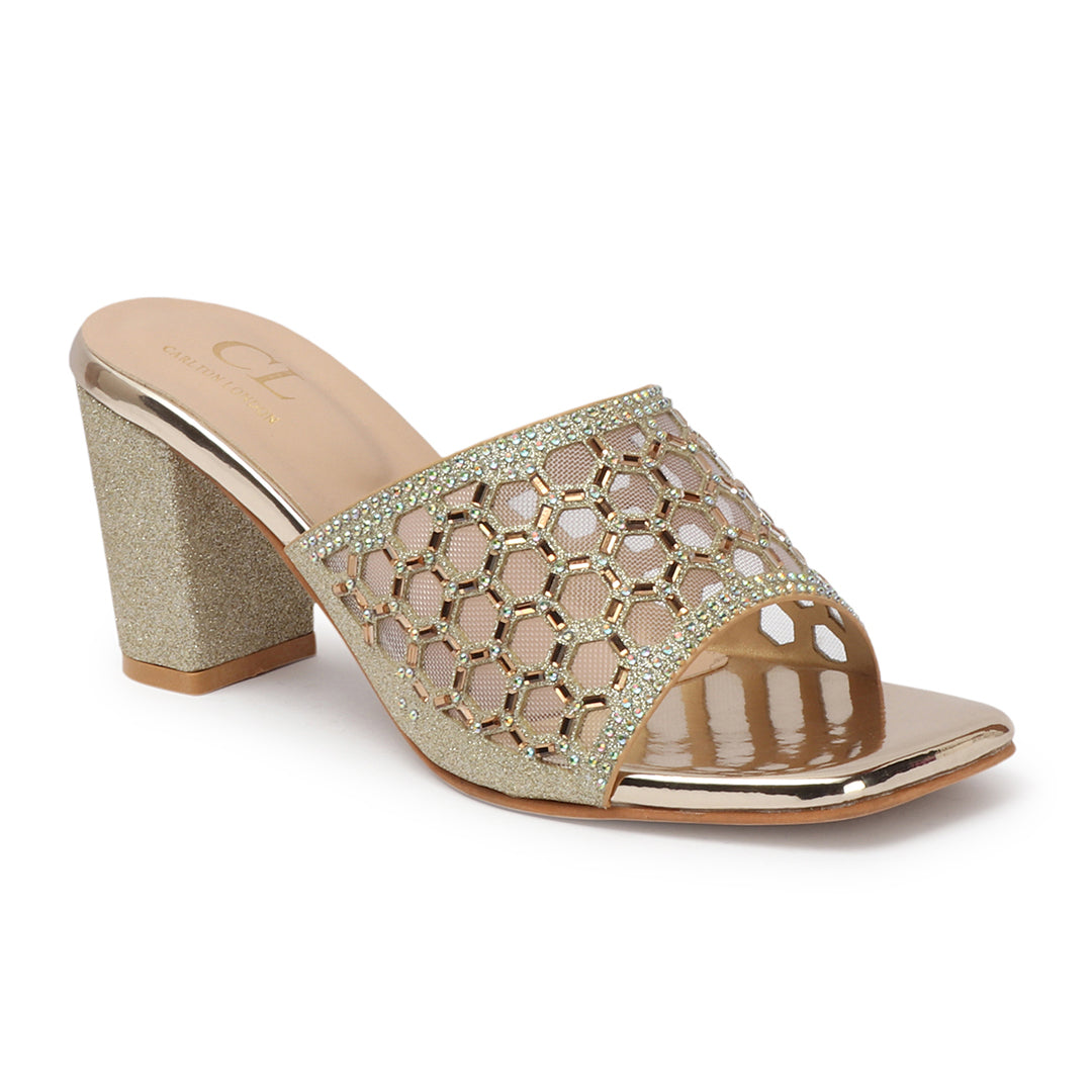 Women Embellished Block Heel Sandals