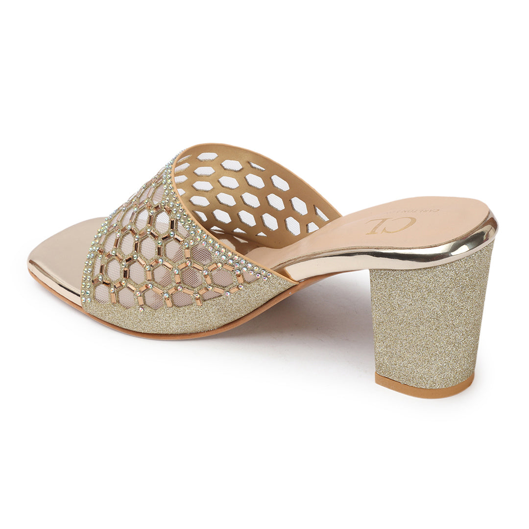 Women Embellished Block Heel Sandals