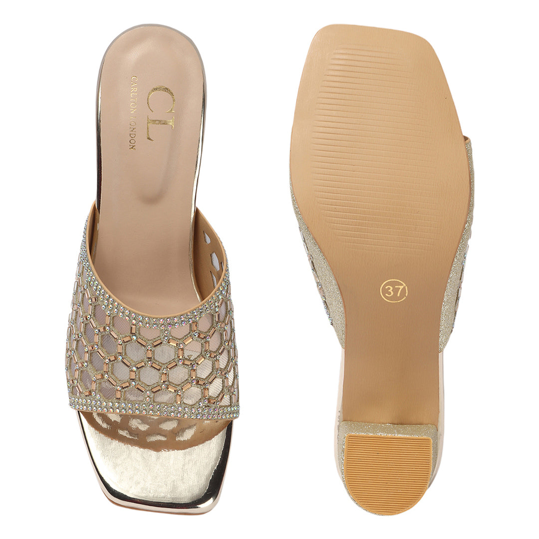 Women Embellished Block Heel Sandals