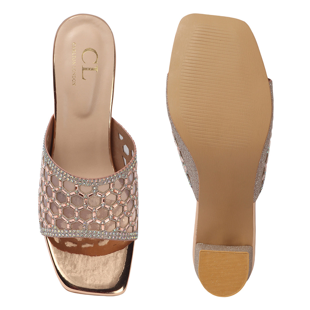 Women Embellished Block Heel Sandals