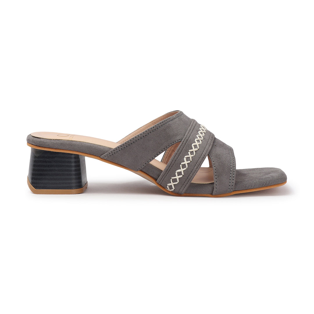 Women,s Open Back Square Toe Block Sandals Heels