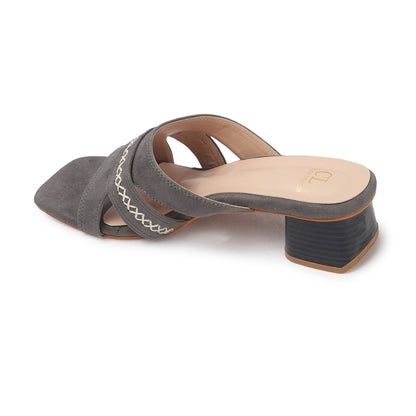 Women,s Open Back Square Toe Block Sandals Heels