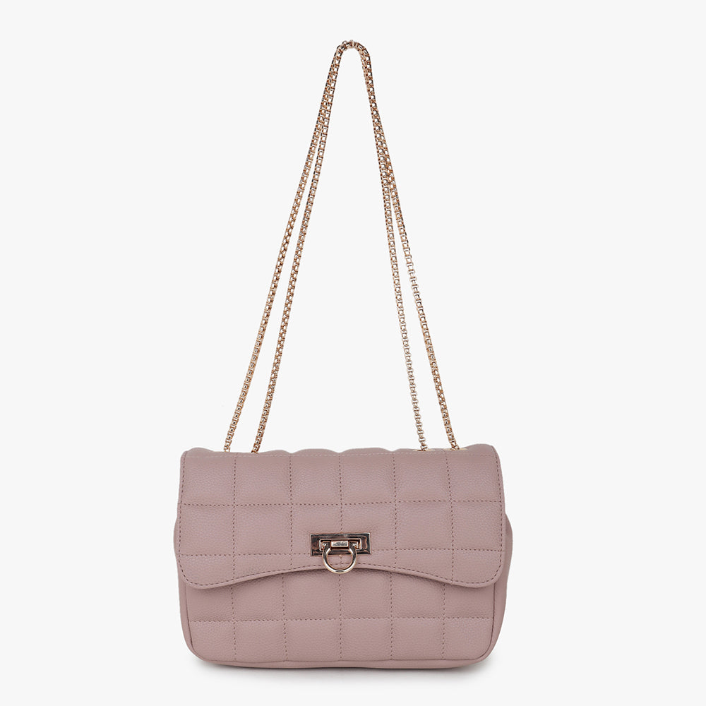 Women Textured Structured Sling Bag with Quilted