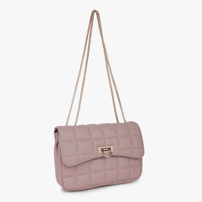 Women Textured Structured Sling Bag with Quilted