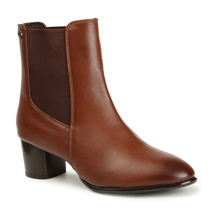 Women Casual Block-Heeled Chelsea Boots