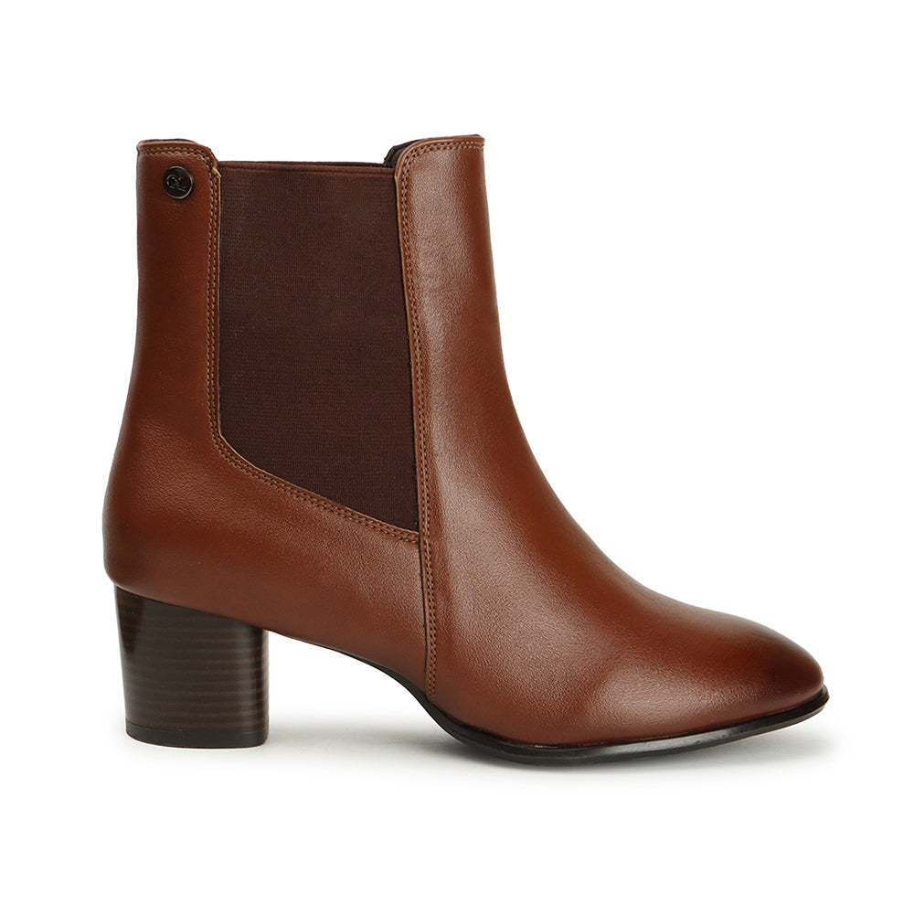 Women Casual Block-Heeled Chelsea Boots