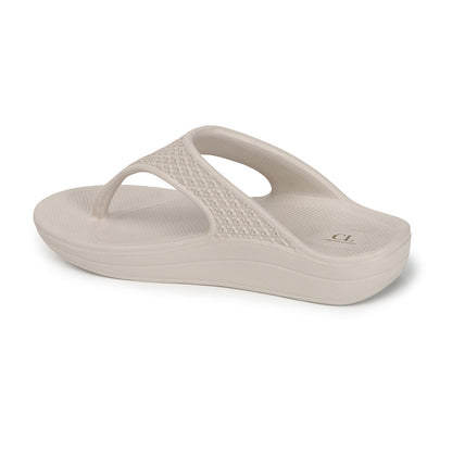 Women Solid Casual Thong Wedge Sandals