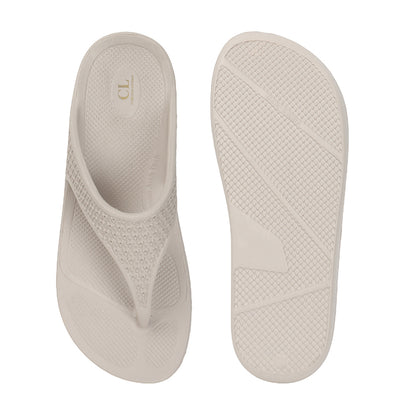 Women Solid Casual Thong Wedge Sandals