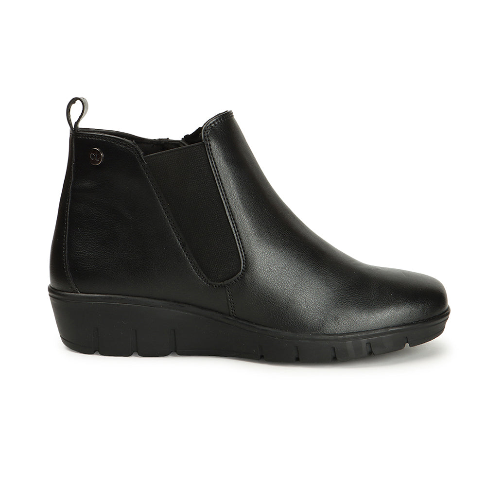 Women Synthetic Solid Sild Zipper Chelsea Boots