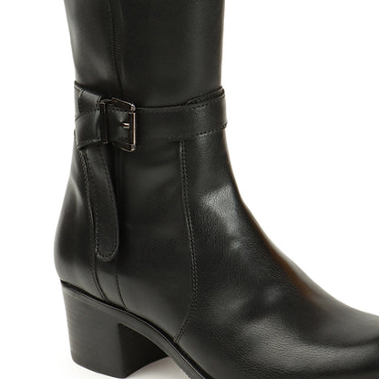 Women Block-Heeled Knee-Length Winter Boots