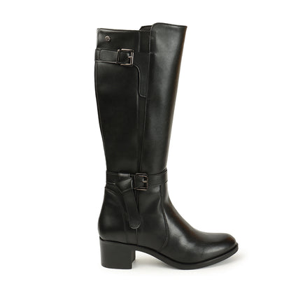 Women Block-Heeled Knee-Length Winter Boots