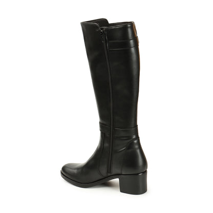 Women Block-Heeled Knee-Length Winter Boots